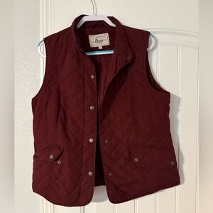 G.H. Bass & Co. Maroon Quilted Vest